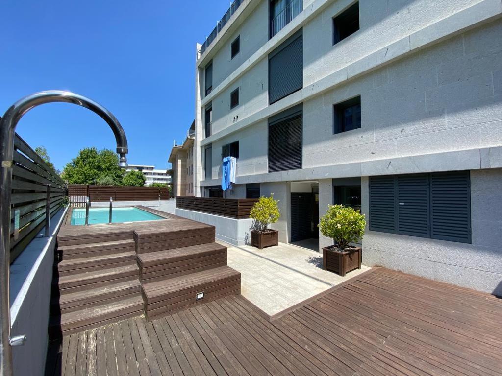 شقة Baiona, Playa Santa Marta, Piscina المظهر الخارجي الصورة